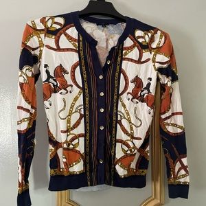 Horse print Equestrian Cardigan